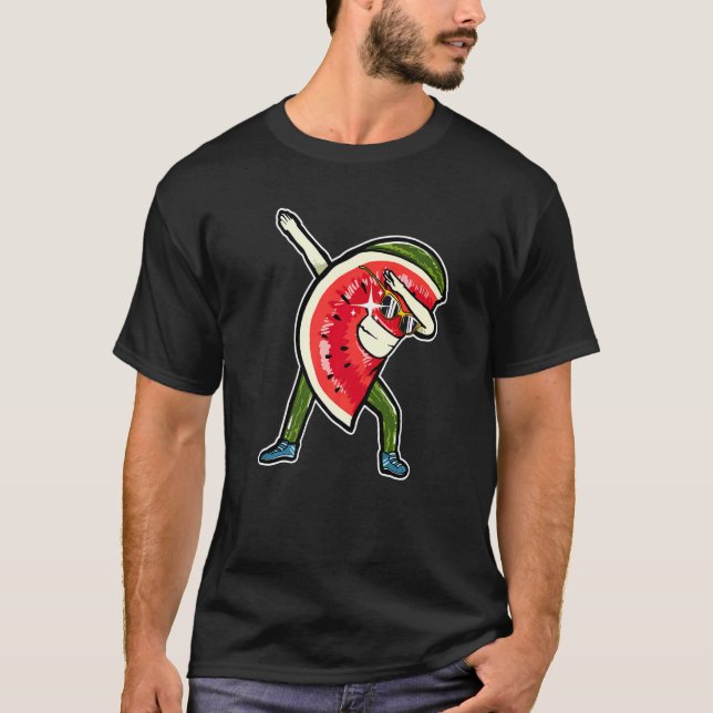 T-shirt Dabbing Watermelon Dab Dancing Watermelon (Devant)