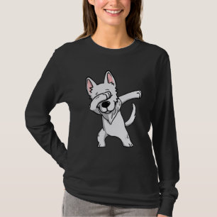 T-shirt Dabbing White German Berger Chien Dab Dance