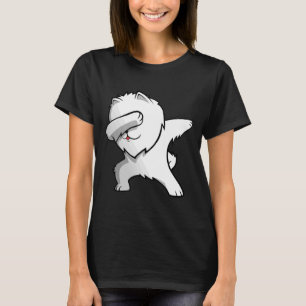 T-shirt Dabbing White Pomeranian