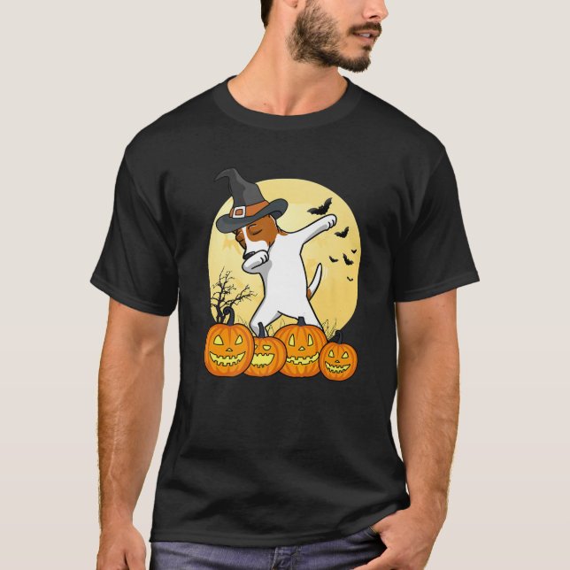 T-shirt Dabel Jack Russell Terrier Dab Danse Halloween D (Devant)