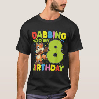 T-shirt Dabing Dans Mon 8E Anniversaire Fox Huit Ans B