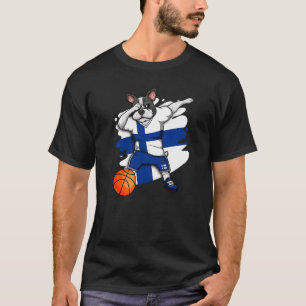 T-shirt Dabing French Bulldog Finland Basketball Fan Jers