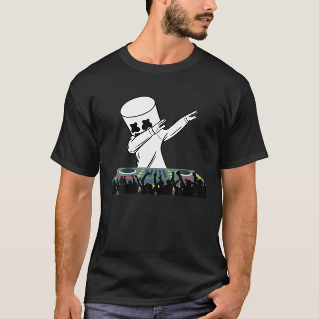 T-shirt Dabing Marshmallow Dancing DJ Vaporwave Disco Mus (Devant)