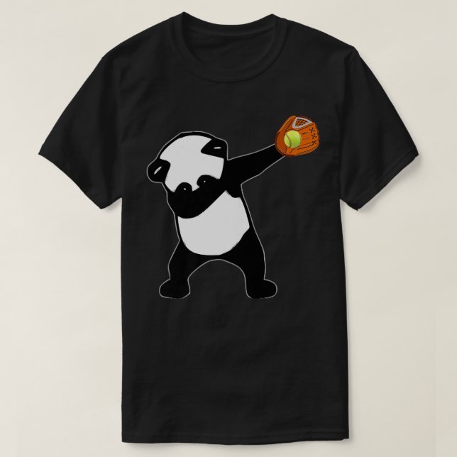 T-shirt Dabing Panda Bear Softball de baseball Glove Sport (Design devant)