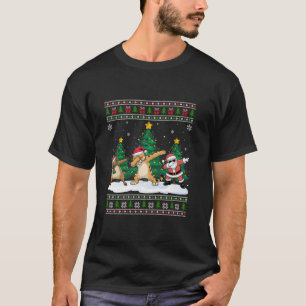 T-shirt Dabing Père Noël Reindeer Cougar Tree éclaire Xma 