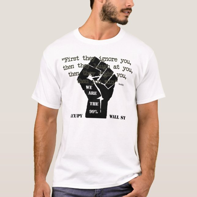 T-shirt D'abord ils vous ignorent chemise de citation de (Devant)