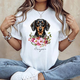 T-shirt Dachshund à l'aquarelle