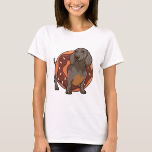 T-shirt Dachshund avec Donut