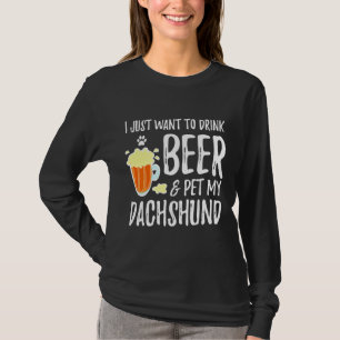 T-shirt Dachshund Beer Chien Maman