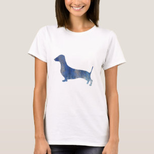 T-shirt Dachshund bleu