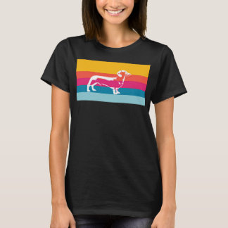 T-shirt Dachshund by colorful stripes