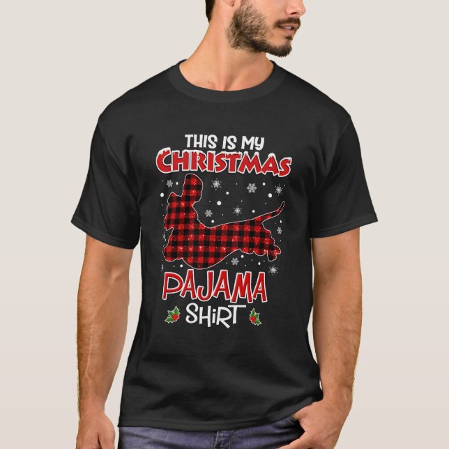 T-shirt Dachshund Cadeaux Amoureux de les chiens de Noël V (Devant)
