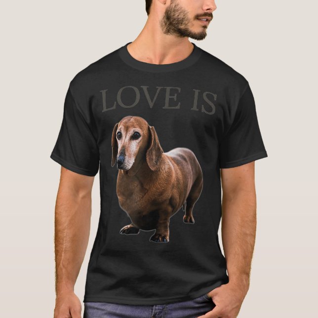 T-shirt Dachshund Chien Maman Papa Hommes Femmes Enfants C (Devant)
