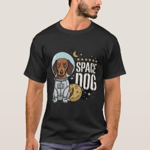 T-shirt Dachshund Chien Spatial Astronaute Vecteur