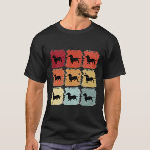 T-shirt Dachshund Dachshund Art Retro