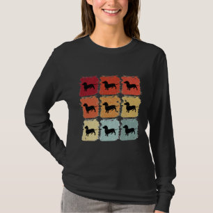 T-shirt Dachshund Dachshund Art Retro