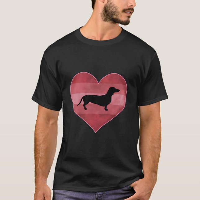 T-shirt Dachshund Day He Love (Devant)