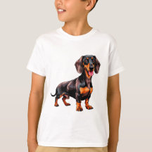 Dachshund de dessin animé coloré