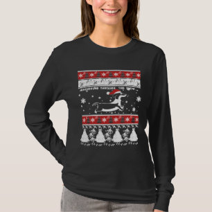 T-shirt Dachshund De Noël À Travers La Neige