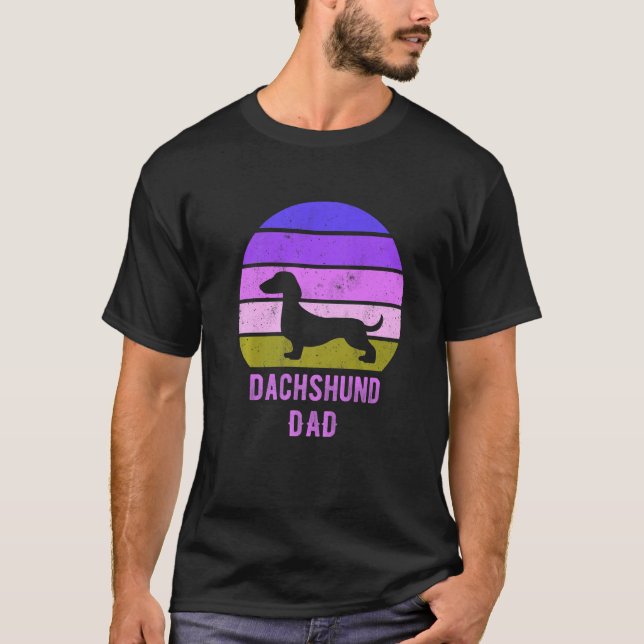 T-shirt Dachshund Dog Dad Father Weiner Dog Owner (Devant)