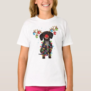 T-shirt Dachshund Dog Drôle Drôle cadeaux de Noël