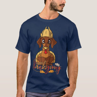 T-shirt Dachshund Doie Dog salue Bon thanksgiving Turke