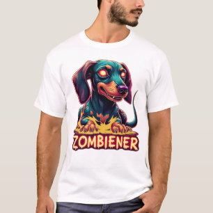 T-shirt Dachshund Doxie Saucisse Zombie Chien Halloween