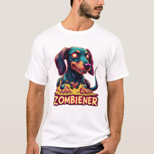 T-shirt Dachshund Doxie Saucisse Zombie Chien Halloween
