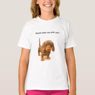 T-shirt Dachshund Emmène-moi avec toi !
