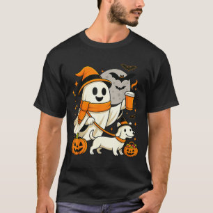 T-shirt Dachshund fantôme qui marche Saison chienne épouva