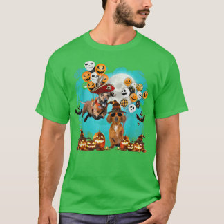 T-shirt Dachshund Halloween Eve Citrouille Éffrayant Ballo