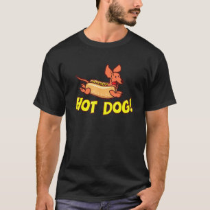 T-shirt Dachshund Hot Dog Pour Hommes Femmes Garçons Et Fi