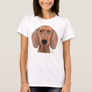 T-shirt Dachshund Illustration Plain