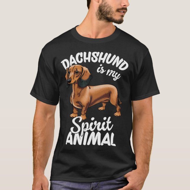 T-shirt Dachshund Is My Spirit Animal  2 (Devant)