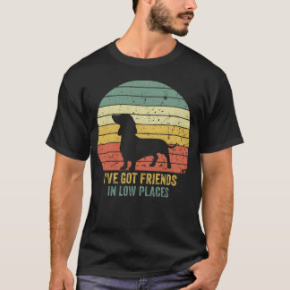 T-shirt Dachshund J'Ai Des Amis En Bas Endroits Dachshund