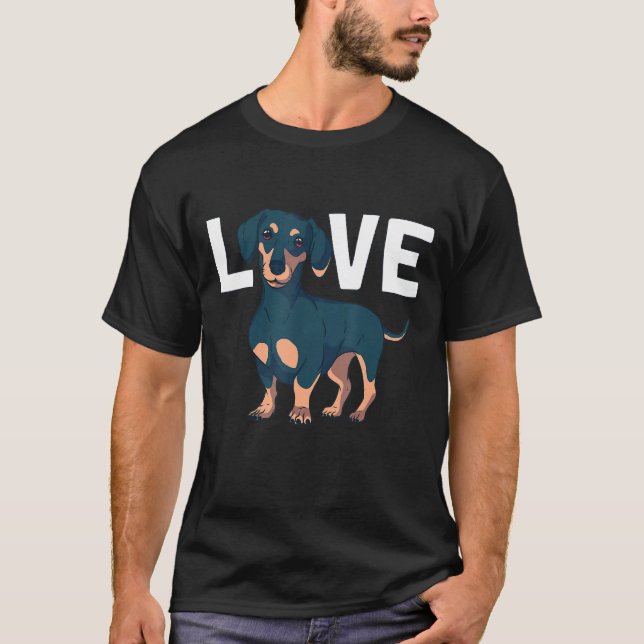 T-shirt Dachshund Love (Devant)