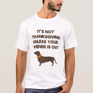 T-shirt Dachshund Lover Thanksgiving Day Dog Propriétaire 