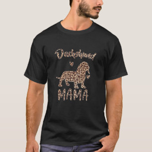 T-shirt Dachshund Mama Leopard Cadeaux Chiens Maman Maman