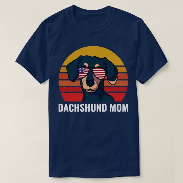 T-shirt Dachshund Maman Drôle Weiner Chien Femmes (Design devant)