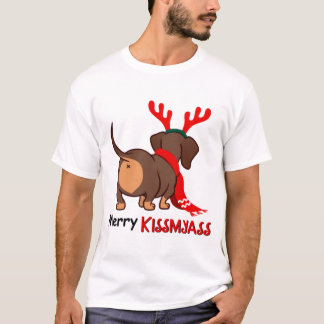 T-shirt Dachshund merry kissmyass xmas amant dachshund chi