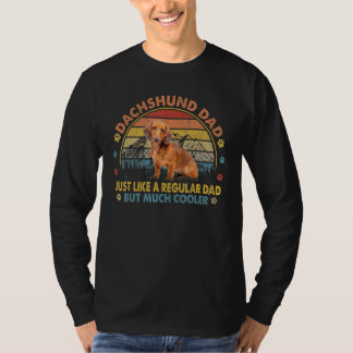 T-shirt Dachshund Papa Comme Un Père Régulier Mais Glacièr