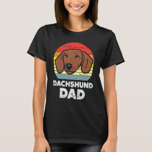 T-shirt Dachshund Papa Retro Weiner Saucisse Chien Animal 