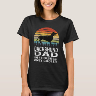 T-shirt Dachshund Papa Wiener Chien Retro Doxie