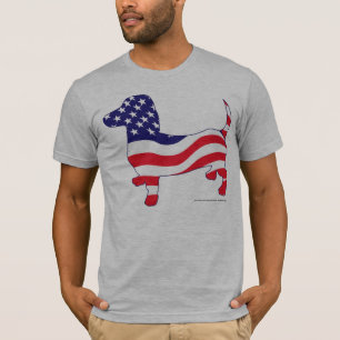 T-shirt Dachshund patriotique / Weiner