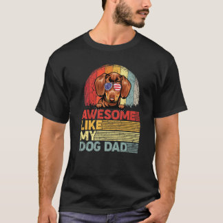 T-shirt Dachshund Perdu Magnifique Comme Mon Chien Papa