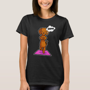 T-shirt Dachshund Poses de yoga Sport Gymnastique Ohmmm Ba