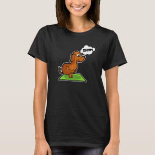 T-shirt Dachshund Poses de yoga Sport Gymnastique Ohmmm Cœ