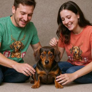 T-shirt Dachshund Reindeer