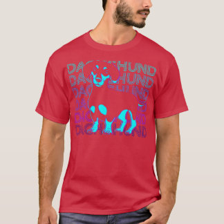 T-shirt Dachshund Retro Cadeau
