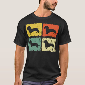 T-shirt Dachshund Retro Vintage 1